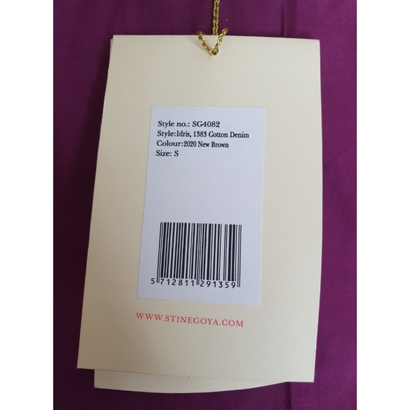 NWT! Stine Goya Purple Denim Belted Jacket, Organic Cotton, Size Small - Picture 9 of 16